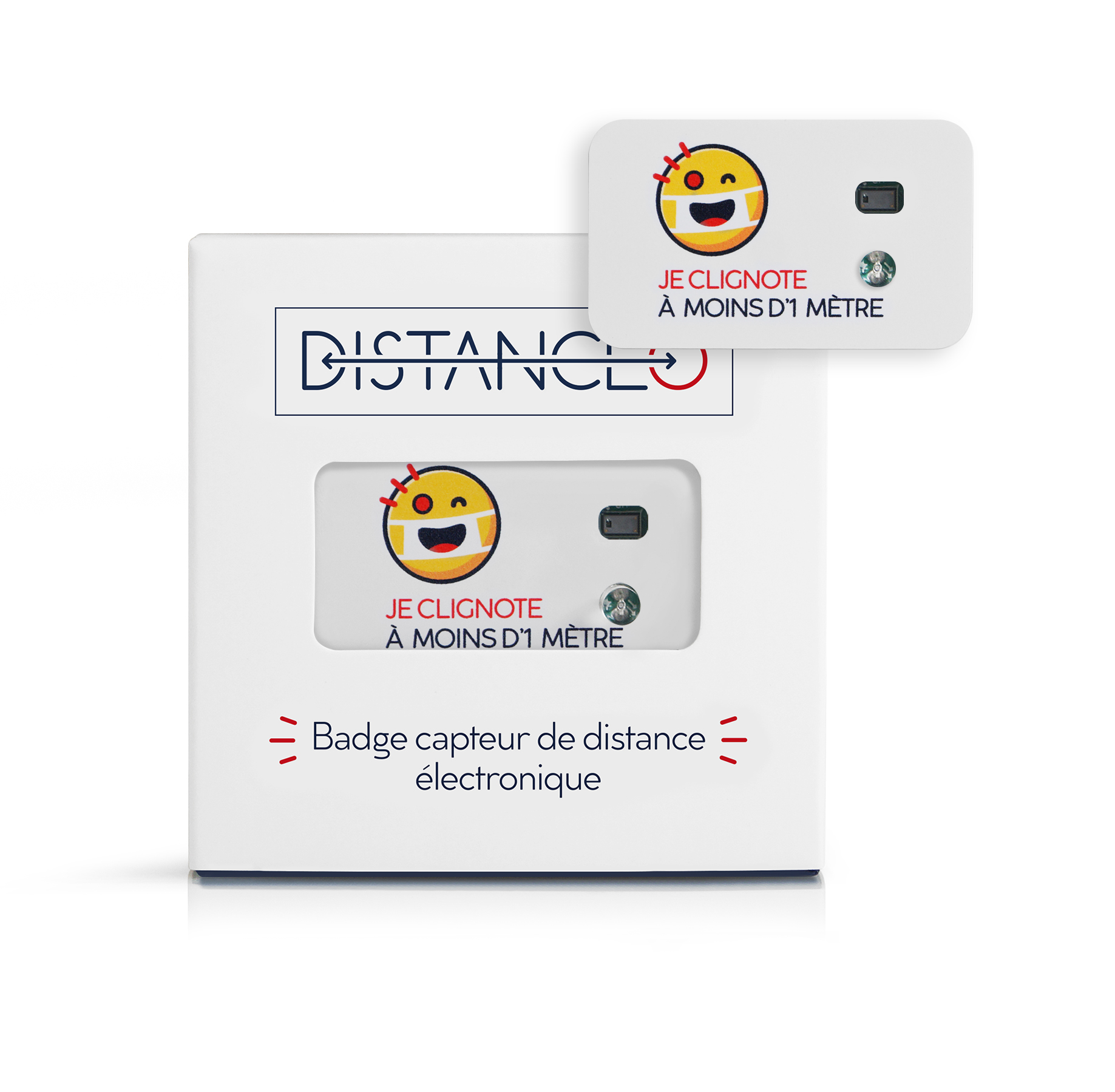 Badge Capteur de Distance Electronique Rectangulaire personnalisable