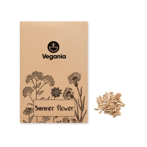 Pochette kraft Personnalisée de graines de fleurs d'été mélangées  SEEDLOPE